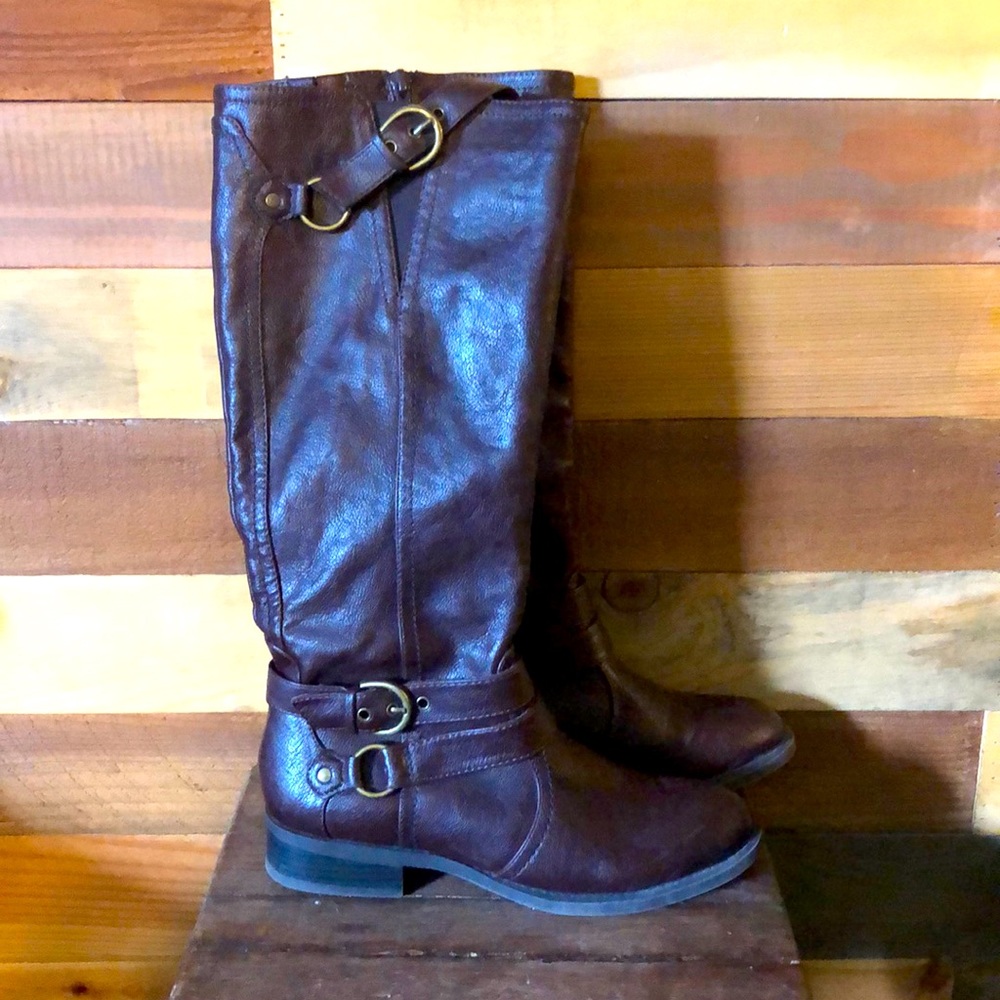 NWOT Wide Calf Faux Leather Boots